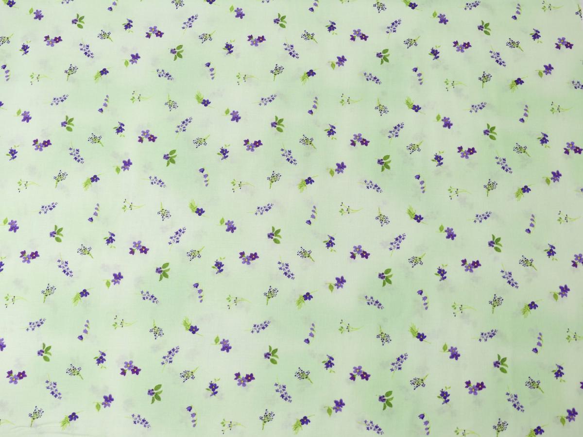 Patchworkstoff mit vielen kleinen lilafarbenen Blumen